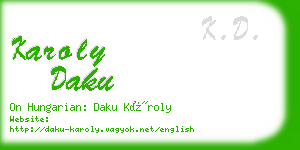 karoly daku business card